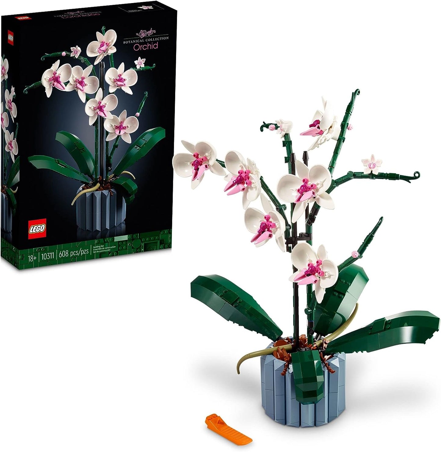 LEGO Icons Orchid Artificial Plant, Building Set with Flowers, Home Décor Gift for Adults, Botanical Collection, Great Gift for Birthday and Anniversary for Her and Him, 10311