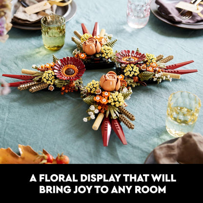 LEGO Icons Dried Flower Centerpiece Building Set - Artificial Flowers for Dinner Table Centerpieces, Adults Ages 18+ - Fall & Thanksgiving Flower Decorations - 10314